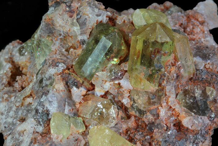 Apatite Crystals with Magnetite & Quartz - Durango, Mexico #64024